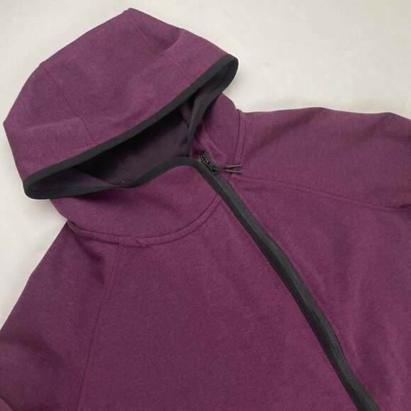 Nike Hoodie Jacket Men’s S Full Zip Long Tail Sweatshirt Thumbholes Purple - Picture 1 of 9